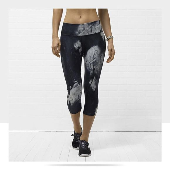 SOLD Nike dark blue grey Dri fit crop tight M - Picture 1 of 5